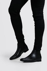 Great savings free delivery / collection on many items. Black Leather Look Chelsea Boots Boohoo