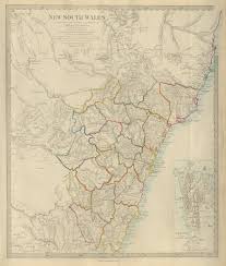 Isles and local and wales, united kingdom. New South Wales Showing Original 19 Counties Sydney City Plan Sduk 1874 Map Ebay