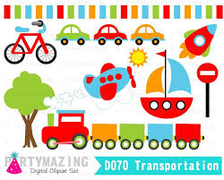 Transportation Clipart Set Train Cars And Planes Graphics Etsy Clip Art How To Make Stickers Little Man Birthday