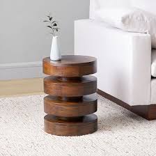 Floating Disks Side Table Dark Walnut Westelm In 2020 Side Table Drink Table Dark Walnut