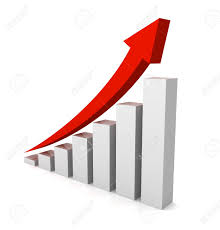 La Hausse Graphique 3d Affaires Illustration Isole Sur Fond Blanc Banque D Images Et Photos Libres De Droits Image 62342388