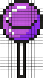 Lollipop Perler Bead Pattern Bead Sprite Graph Paper Drawings Graph Paper Art Easy Pixel Art