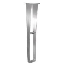 Federal Brace Anteris 29 In Stainless Steel Table Leg Silver Stainless Steel Table Legs Metal Table Legs Stainless Steel Table
