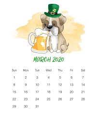 Printable March 2020 Cute Dog Calendar Cute Calendar Dog Calendar Calendar Wallpaper