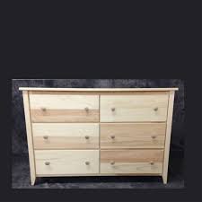 6 drawer dresser unfinished pine