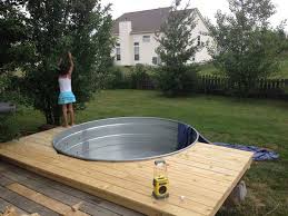 Galvanized Stock Tank Turned Diy Pool Stock Tank Swimming Pool Tank Pool Tank Swimming Pool