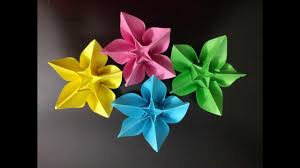 You can use square origami paper or follow these easy steps for making a square from any rectangular piece of paper. Diy Simple Origami Paper Flowers Easy Wall Home Decoration Tutorial Youtube