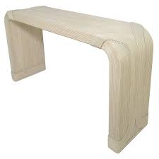 Waterfall Console Sofa Or Hall Table In Lacquered Rattan By Maitland Smith Hall Table Rattan Sofa Tables