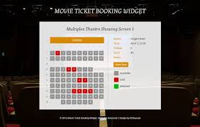 Movie Ticket Booking Widget Flat Responsive Widget Template Ticket Template Movie Tickets Movie Ticket Template