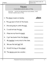 Noun Worksheet Nouns Worksheet Nouns First Grade 1st Grade Worksheets