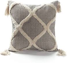 Black And White Throw Pillow With Tassels Pin On Nicki Bedroom