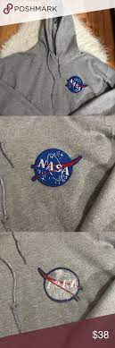 An ironed on patch will typically stay in place for around 25 washes. Diy Gray Nasa Hoodie Nasa Hoodie Nasa Clothes Clothes