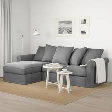 Gronlid 3 Seat Sofa With Chaise Longue Ljungen Medium Grey Ikea Small Apartment Couch Deep Seat Cushions Sofa