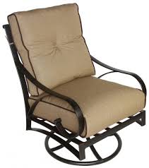 Outdoor living just got a lot more comfortable. Newport Cast Aluminum Outdoor Patio Club Swivel Rocker Chair With Cushion Antique Bronze Zenpatio