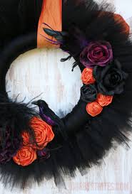 Dress your door for october with these halloween wreaths. How To Make A Tulle Wreath Halloween Edition Our Best Bites