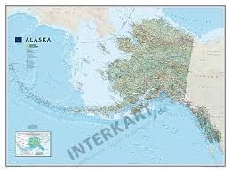 Alaska is located in the northwest extremity of the usa, just across the bering strait. Ngs Alaska Wall Map