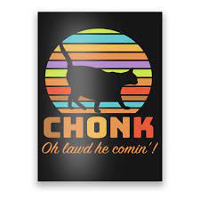 Chonk Scale Cat Meme Poster | TeeShirtPalace