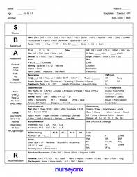 Sbar Nursing Report Sheet Full Size Nursejanx Store