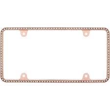 Tchipie bling rhinestone license plate frames give your vehicle a stunning look and protect your plates these durable stainless steel license plate brackets have embedded clear glass rhinestones, which are incredibly shiny, helping add a touch of luxury to any ride. Cruiser Accessories Rose Gold Bling License Plate Frame