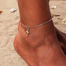 Not only is this cross foot chain a rich source of inspiration and deeply settled emotions, but also an authentic piece of beauty built to signify strong and long. Amazon Com Evild Boho Simple Ankle Bracelet Gold Cross Pendant Anklets Summer Adjustable Foot Jewelry Summer Anklet For Women And Girls Clothing