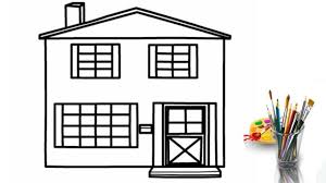 This is an educational video for kids. How To Draw Big House Coloring Page For Kids I Learn Coloring Book With Coloring Pages For Kids House Colouring Pages For Kids House Colouring Pages