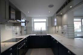 New dark blue shaker replacement kitchen doors not grey, graphite, white, cream. Ink Blue And Light Grey Shaker Hallmark Kitchen Designs