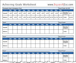Goal Setting Charts Excel Xlsx Templates