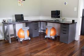Cheap and easy diy corner desk. Diy 2 Person Corner Desk With A Farmhouse Style Diy Danielle
