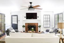 Living Room Update Ceiling Fan Swap Bless Er House Living Room Fans Living Room Ceiling Fan Farm House Living Room