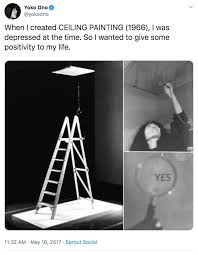 Check spelling or type a new query. Tweet By Yokoono About Her Yes Ceiling Painting Https Twitter Com Yokoono Status 862344486222999552 Ceiling Painting Conceptual Art Painting