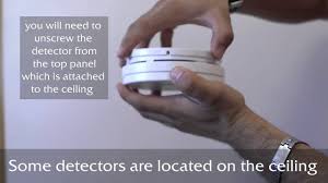 Open the battery cover of your smoke detector. University Apartments Smoke Detector Youtube