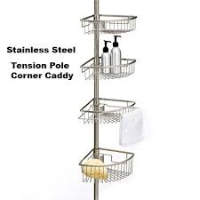 Rust Proof Stainless Steel Tension Shower Caddy Shower Caddy Small Bathroom Caddy