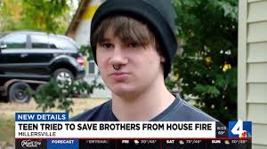 Teen tried to save brothers from house fire