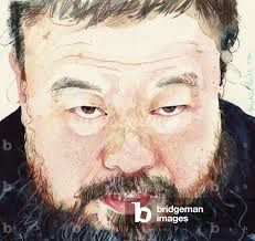 Image of Ai Wei Wei (watercolour) by Frith, Michael (b.1951)