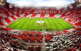 Known as fußball arena münchen for uefa competitions) is a football stadium in munich, bavaria, germany with a 70,000 seating capacity for international matches and 75,000 for domestic matches. Bayern Munchen Allianz Arena Soccer Football Crowd Wallpapers Hd Desktop And Mobile Backgrounds