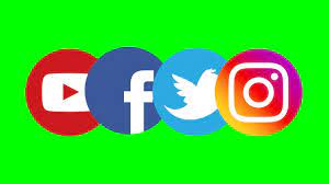 Free And Simple Green Screen Social Media Icons No Copyright Without Names Ids For Designers Youtube Greenscreen Social Media Icons Web Banner Design