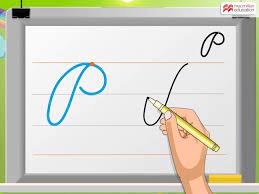 Lowercase cursive letters i, j, p, t, u, and w are tree letters. Cursive Writing Capital Letter P Macmillan Education India Youtube