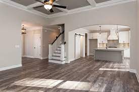Benjamin moore white dove is what we used in this space. Wall Color Sw Agreeable Gray Sw7029 Flat Coffered Ceiling Color Is Dorian Gray S Grey Walls White Trim Agreeable Gray Sherwin Williams Kitchen Agreeable Gray