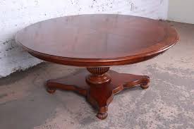 For Sale On 1stdibs An Exceptional Neoclassical Style Banded Mahogany Dining Or Center Tab Pedestal Dining Table Baker Furniture Double Pedestal Dining Table