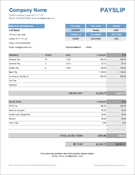 Payslip Template For Excel And Google Sheets