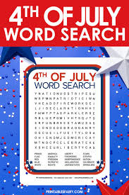 4th of july word search free printable the printables fairy