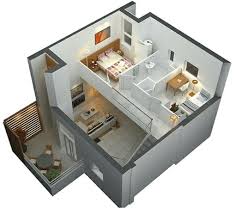 Denah Rumah 2 Lantai 3d Denah Rumah Desain Rumah Rumah Minimalis