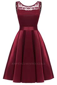 Sleeveless Burgundy Knee Length Women S Lace Dress Www Babyonlinewholesale Com Belos Vestidos Vestidos Vestido Gode Curto