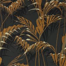 Iv l namibia's black gold? Sanderson Wallpaper Palm House Charcoal Gold