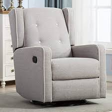The best baby rocking chairs and gliders should last through all of your babies and beyond. Amazon Com Swivel Rocker Recliner Chair Nursery Glider Chair Nursery Rocking Chairs Manual Reclining Chair Grey Kitchen Dining