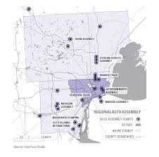 Detroit Map Auto Assembly Detroit Map Sterling Heights Detroit