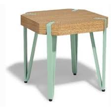 Bout De Canape Orna Naturel Et Vert D Eau Gifi 534082x Bout De Canape Canapes Blancs Mobilier De Salon