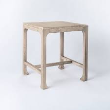 Belmont Shore Knockdown Curved Foot Accent Table Gray Wash Threshold Designed With Studio Mcgee In 2020 Wood End Tables Wood Accent Table Accent Table
