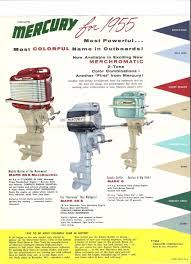 1955 Mercury Outboard Brochure Classic Boats Outboard Boat Motors Outboard Boats