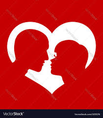 Couple Love Heart Vector Image On Vectorstock Love Heart Vector Images Vector Free
